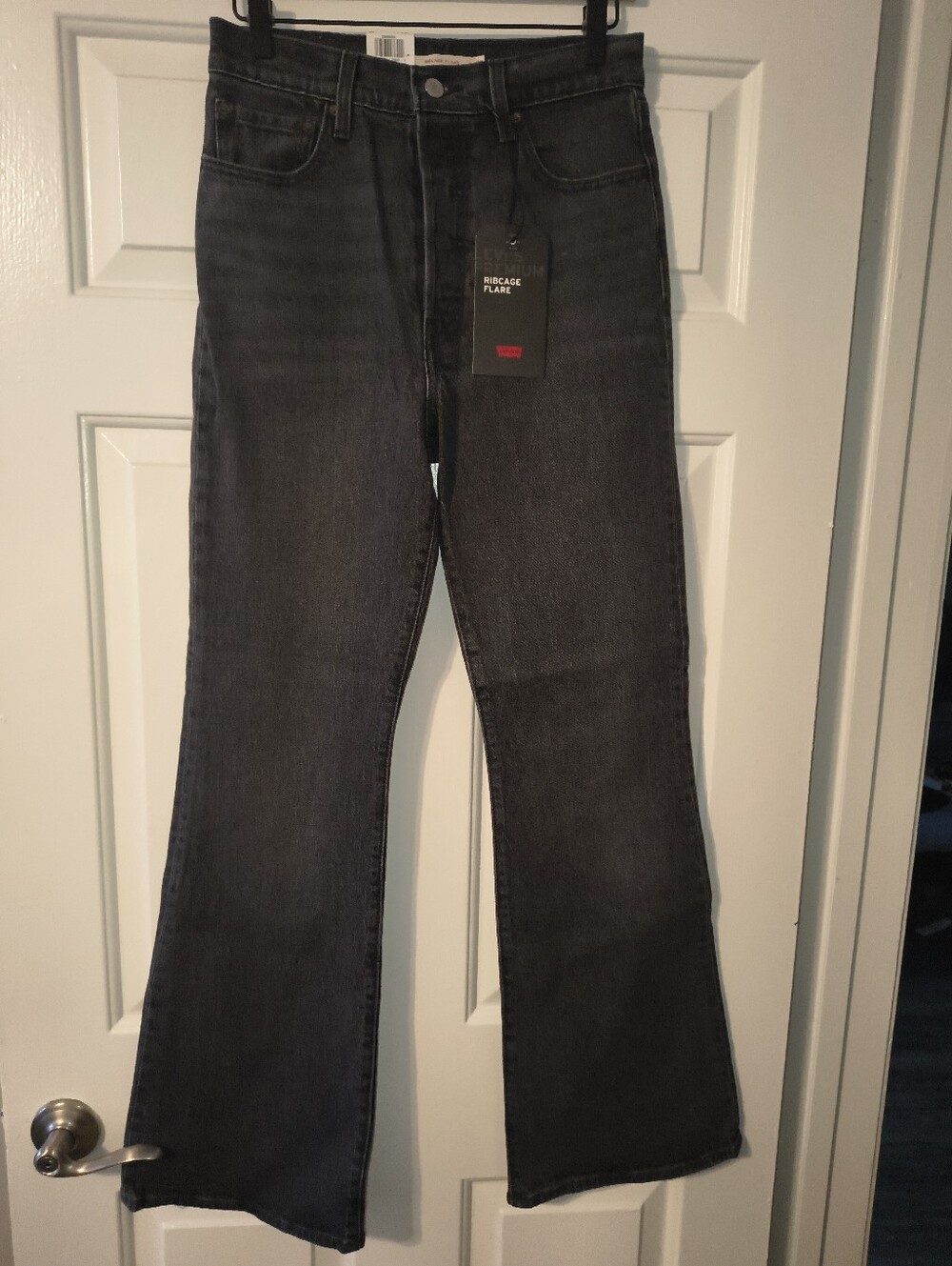 Levi's Black Washed Flare Jeans